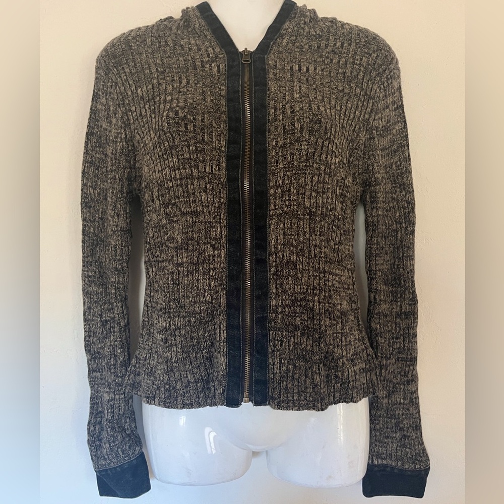 Coolwear Jacket Sweater Brown Hoodie Size L Zip Up Front